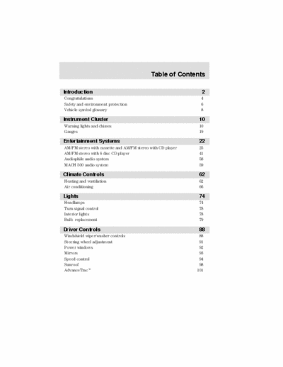 Ford Focus ZX3 Ford Focus ZX3 2002 User manual